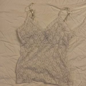 Y2K White Lace Tank